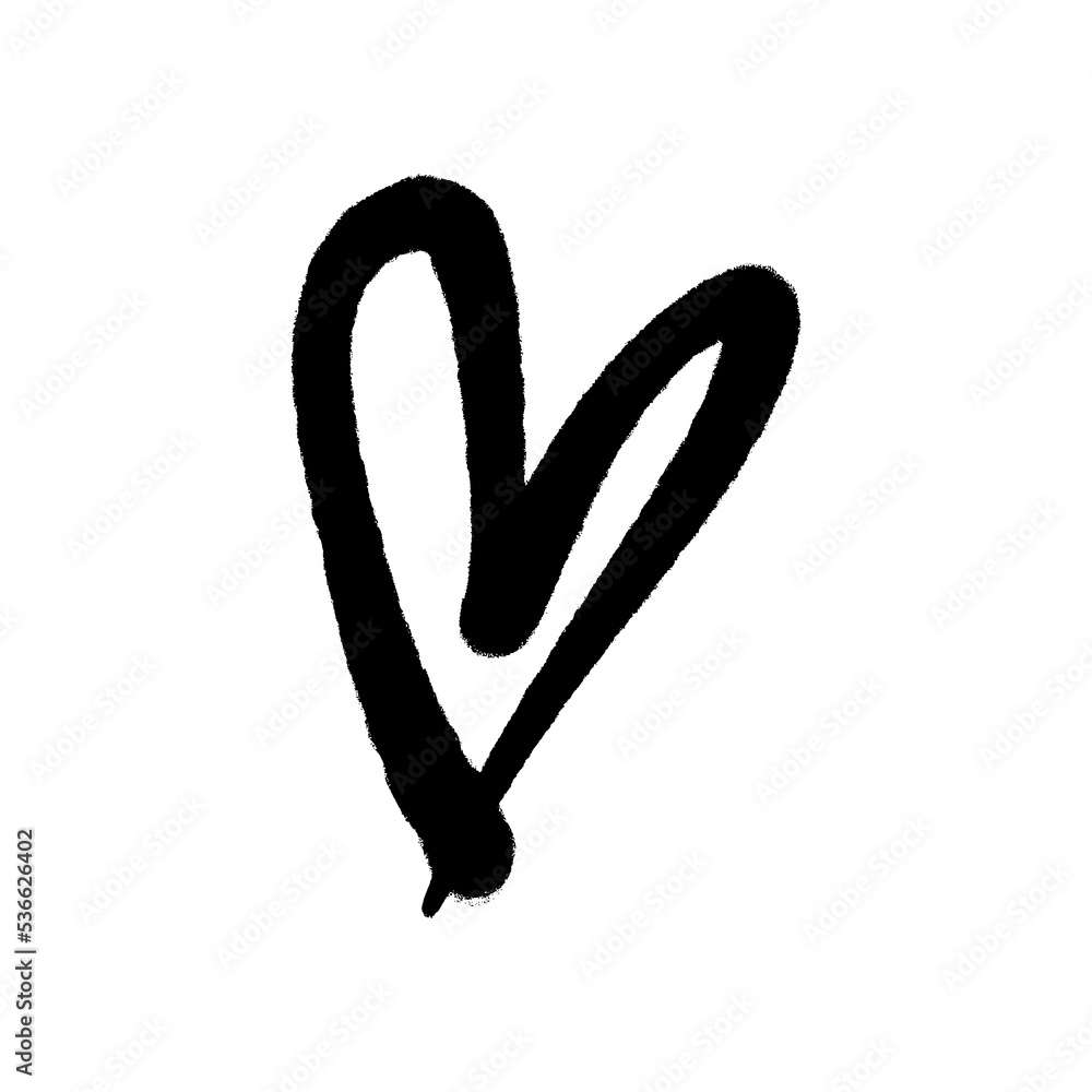 Hand drawn black spray can grunge heart on white background. Brush ink isolated design. Decor element. Valentines day card template, pattern element and love symbol. Vector clip art. Hand drawn black spray can grunge heart on white background. Brush ink isolated design. Decor element. Valentines day card template, pattern element and love symbol. Vector clip art.