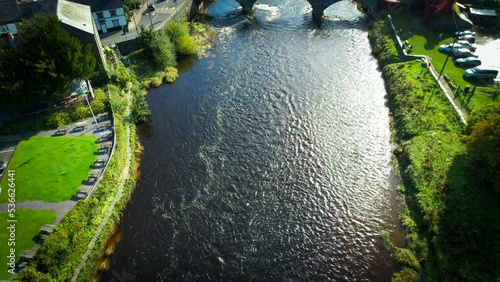 Pont Fawr (Great Bridge) is also known as the Shaking Bridge. Located in the village of Llanrwst in North Wales. photo