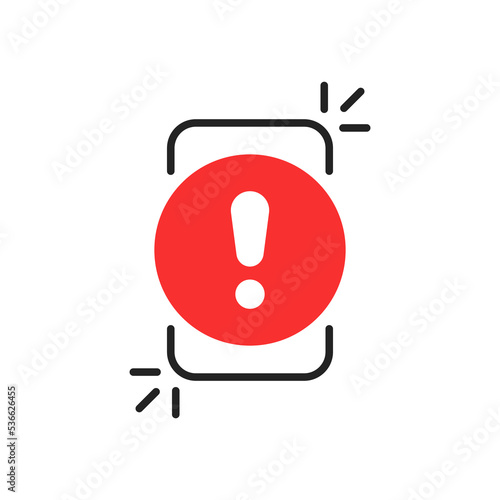 emergency call or alert icon with simple phone