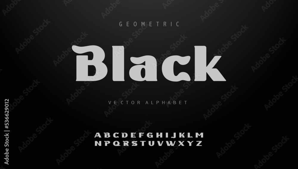 BLACK  Sports minimal tech font letter set. Luxury vector typeface for company. Modern gaming fonts logo design.