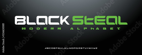  Sports minimal tech font letter set. Luxury vector typeface for company. Modern gaming fonts logo design.
