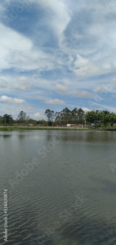 clouds over the river