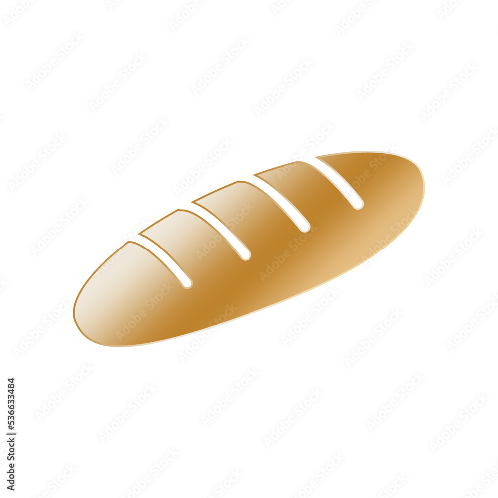 Bread icon 3D design template Bread icon 3D design template
