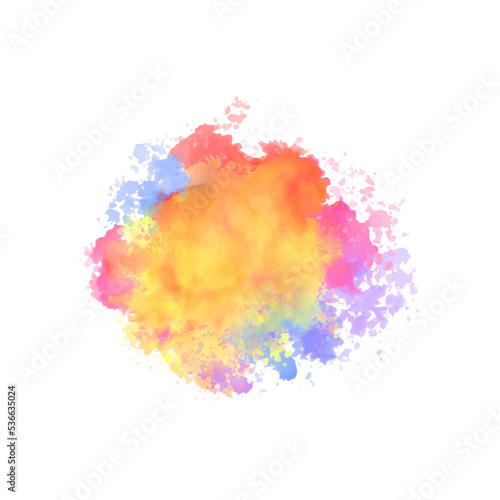 Flecks of paint - Abstract colourful art paint brushes effect background blob