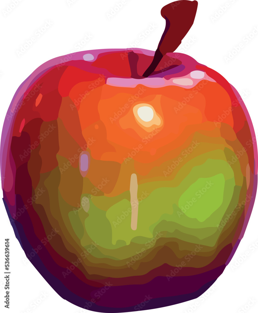 Obraz premium Red Apple Set. Realistic 3d apples. Detailed 3d Illustration Isolated On White
