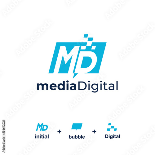 MD Media Digital Logo Template