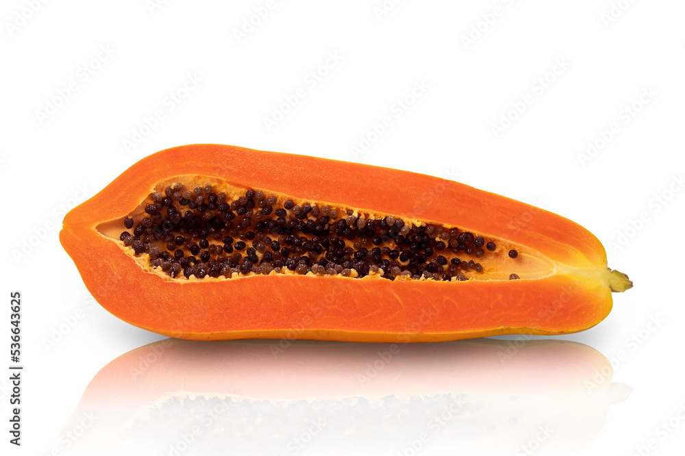 Healthy fresh fruit papaya from nature isolated on white background With a clipping path Healthy fresh fruit papaya from nature isolated on white background With a clipping path