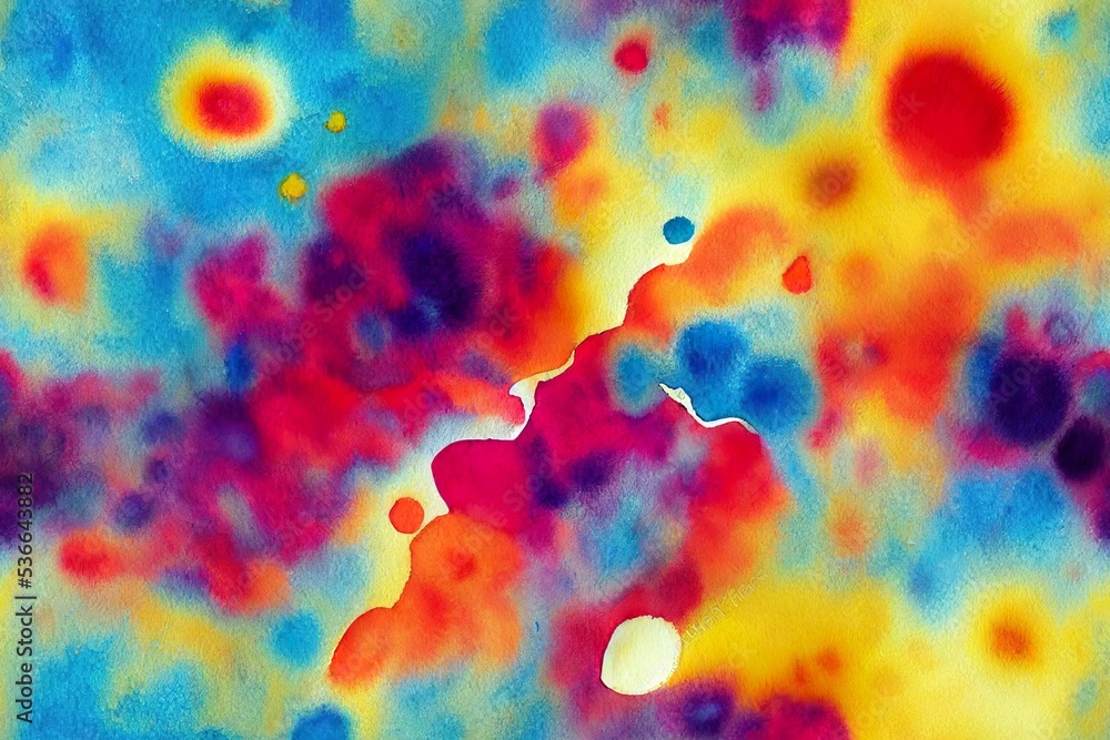 Obraz premium Abstract watercolor background. Hand drawn multicolor colorful stains and splashes elements seamless pattern. Watercolour rainbow colors texture. Print for textile, fabric, wallpaper, wrapping paper.