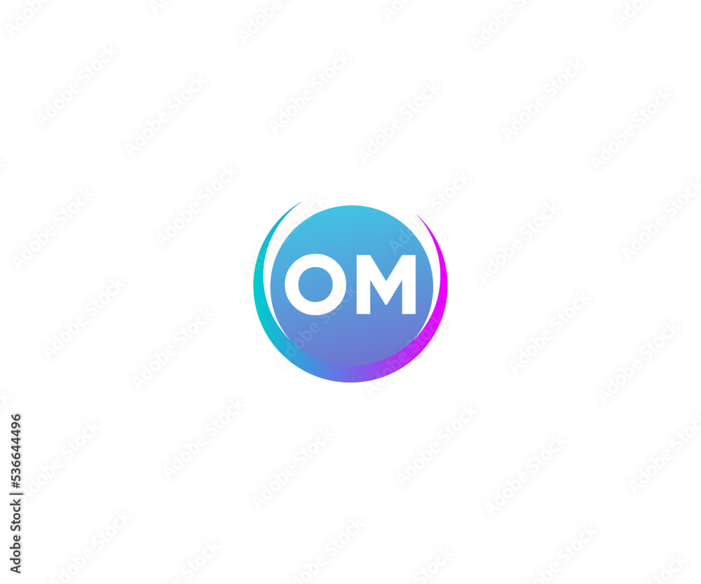 Letter OM Logo, creative om logo icon vector for business - obrazy, fototapety, plakaty 
