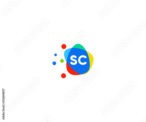 SC Letter Initial Logo Design Template Vector Illustration