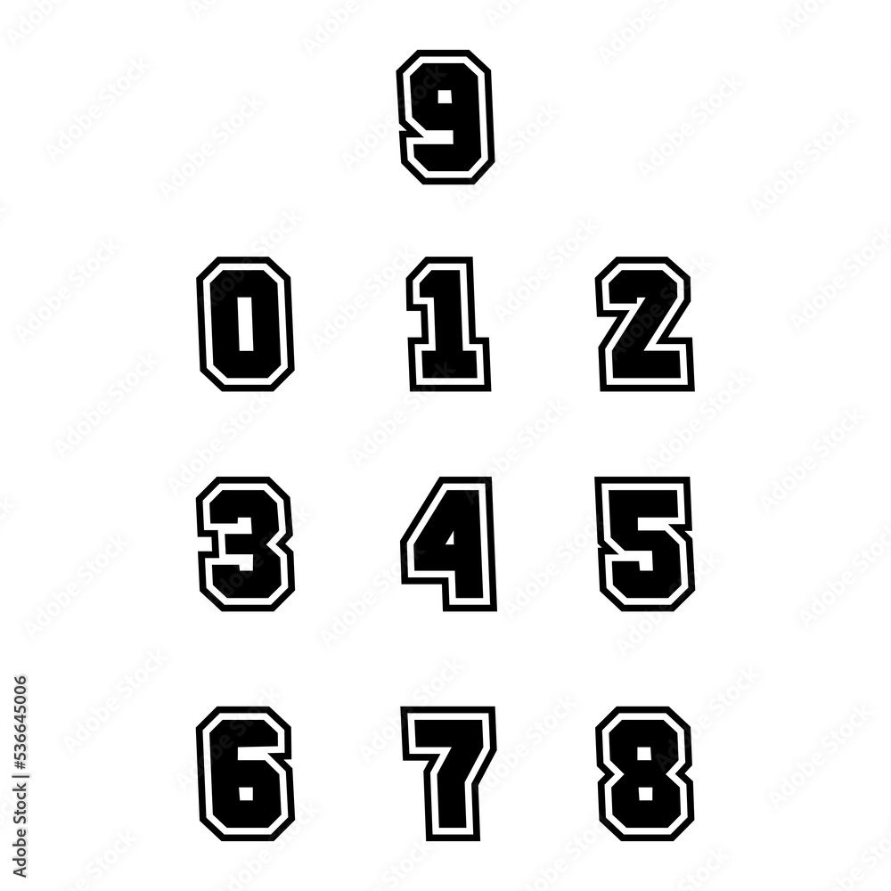 Simple Number Logo Design With Frame