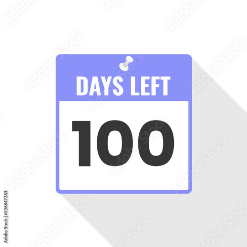 Canvas-taulu 100 Days Left Countdown sales icon