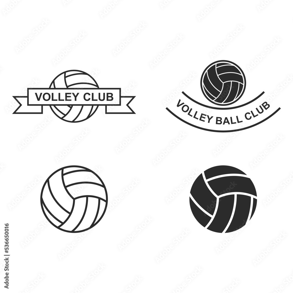 Fototapeta premium Volley ball logo vector