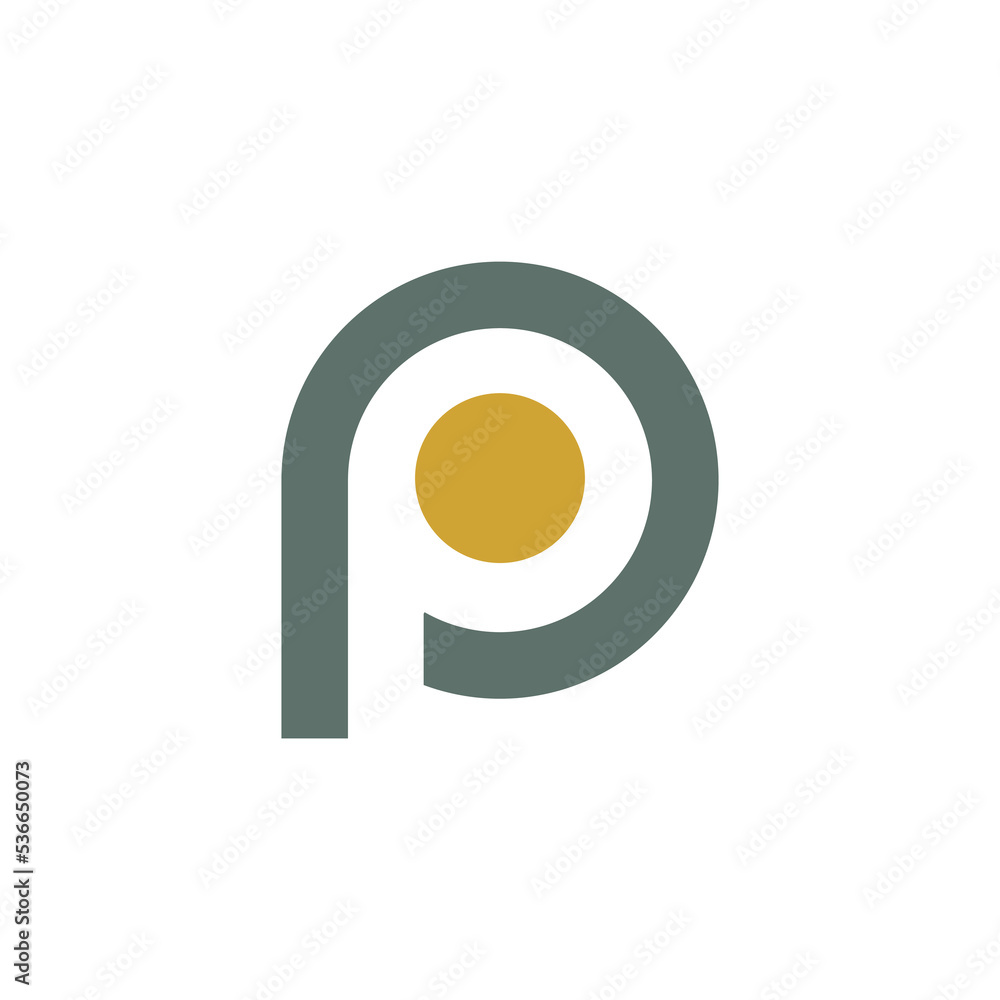 Point logo design. Letter P logo design with point symbol Point logo design. Letter P logo design with point symbol