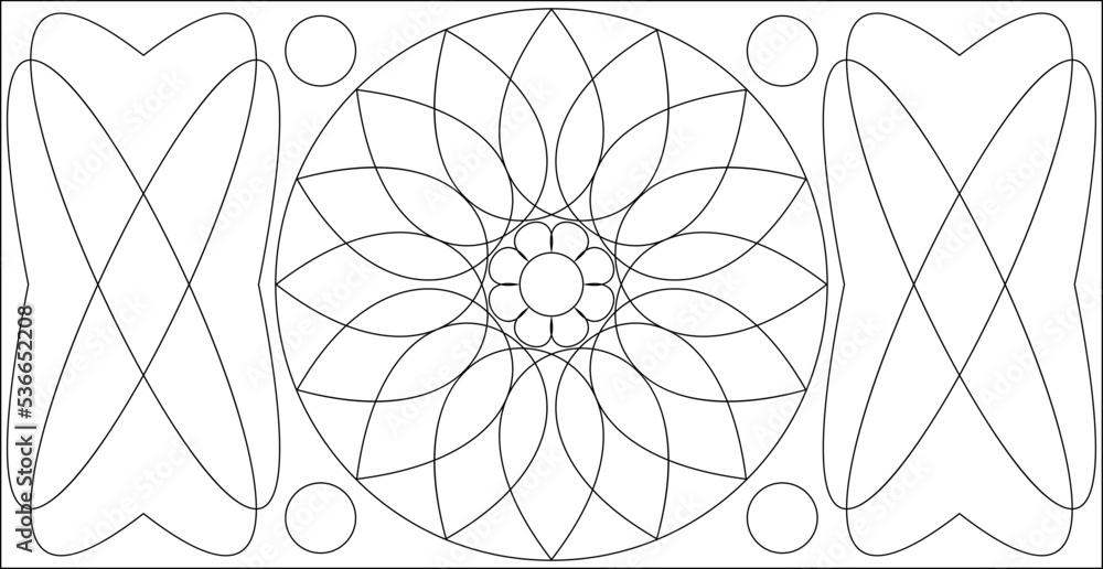 Fototapeta premium Geometric Coloring Page M_2203012