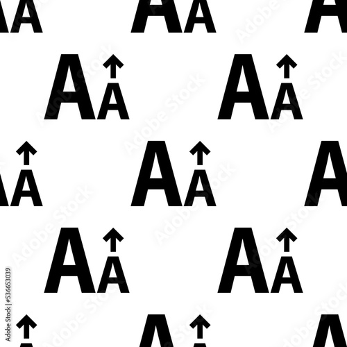 Text Size Icon Seamless Pattern, Text Height Size Icon