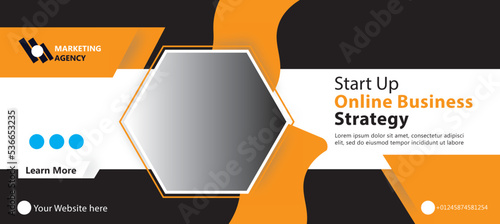 Online Marketing Agency Facebook Cover Template 