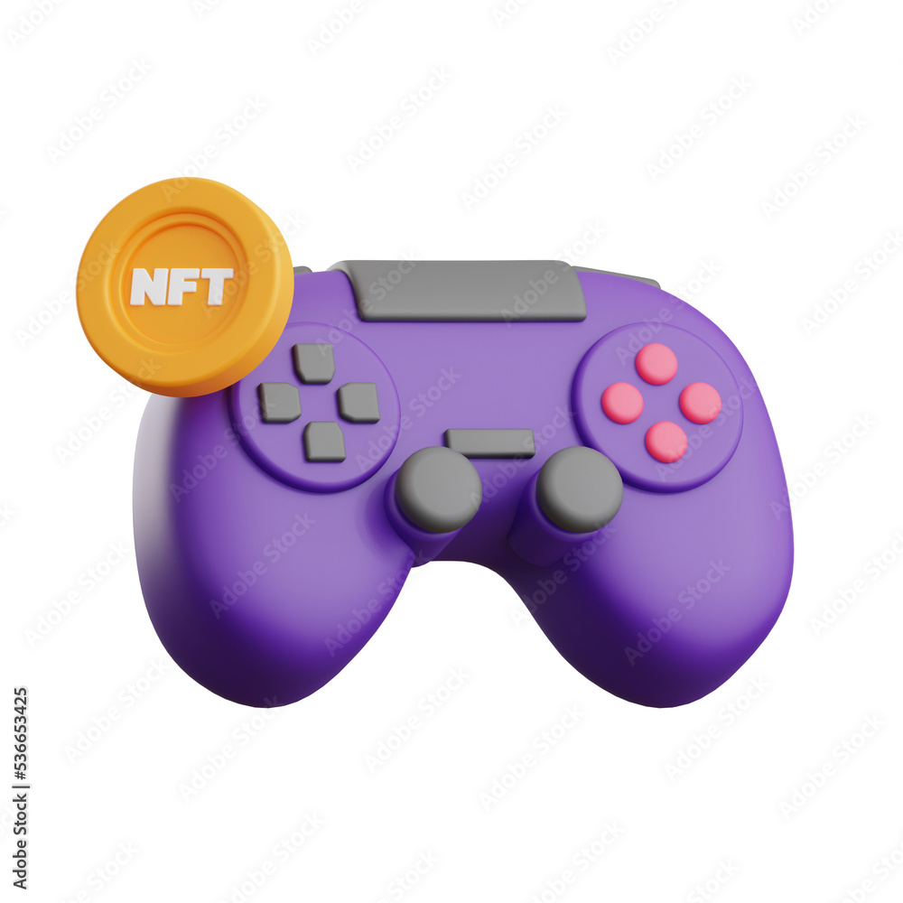 3d illustration of nft game 3d illustration of nft game