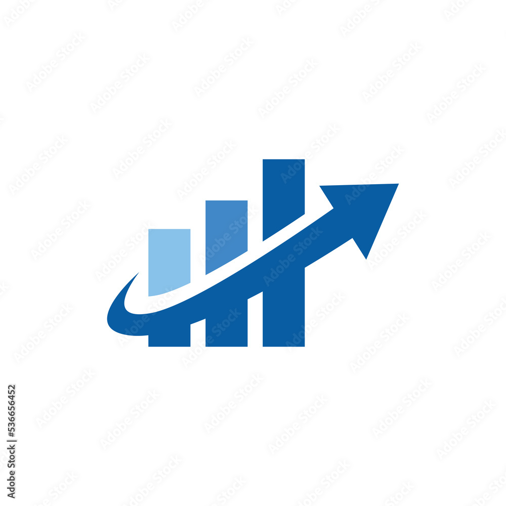 Finance logo design. Icon finance with growth concept Finance logo design. Icon finance with growth concept