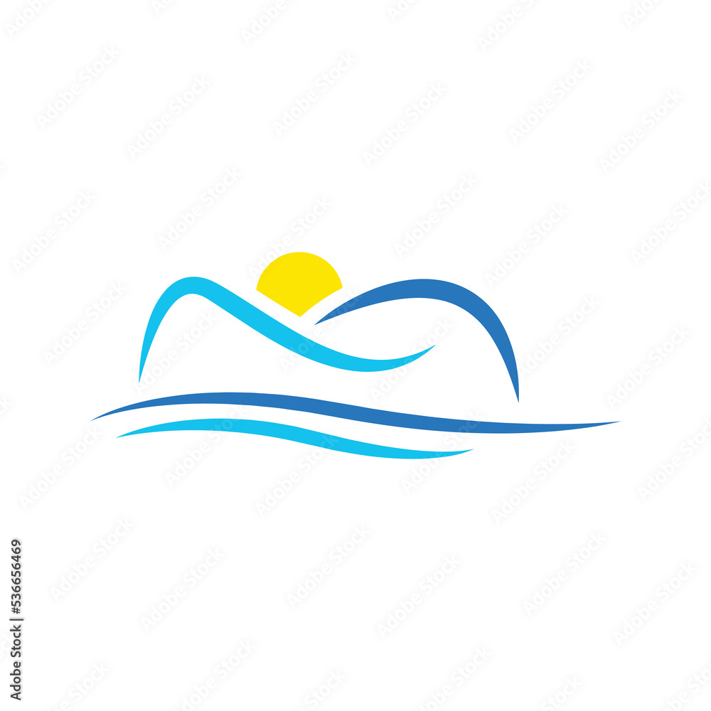 Dental beach logo design. Dental logo design Dental beach logo design. Dental logo design