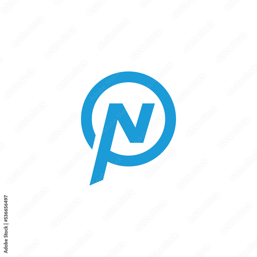 Letter PN logo design. Abstract logo design for letter PN Letter PN logo design. Abstract logo design for letter PN