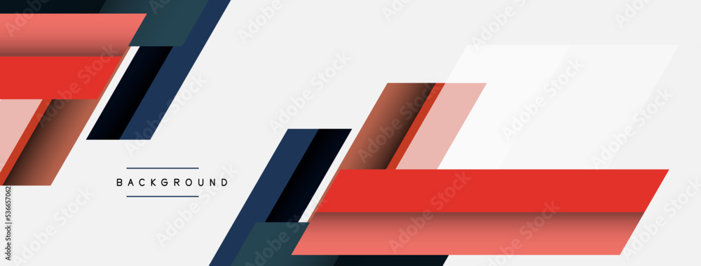 Obraz premium Vector background. Abstract overlapping color lines design with shadow effects. Illustration for wallpaper banner background or landing page