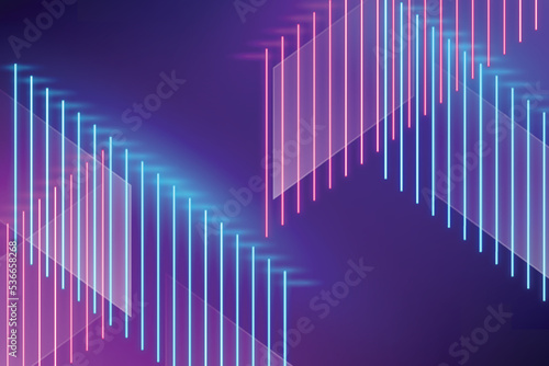 realistic neon lights lines background vector design