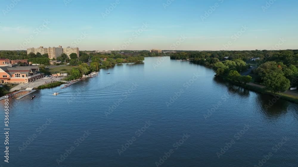 Aerial View of Cooper River in Pennsauken New Jersey Aerial View of Cooper River in Pennsauken New Jersey