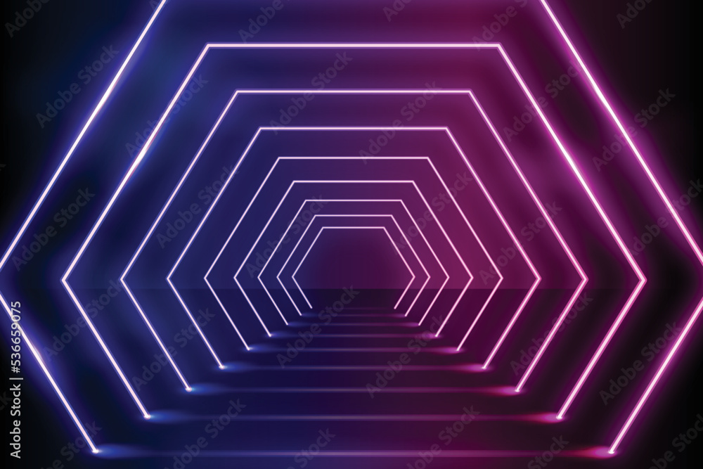 realistic neon lights lines background vector design realistic neon lights lines background vector design