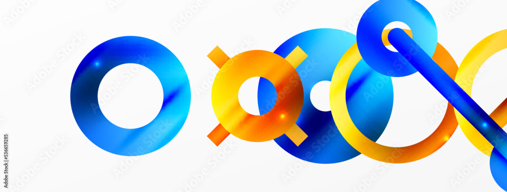 Minimal geometric abstract background. Circle, line and round shapes design. Trendy techno business template for wallpaper, banner, background or landing Minimal geometric abstract background. Circle, line and round shapes design. Trendy techno business template for wallpaper, banner, background or landing