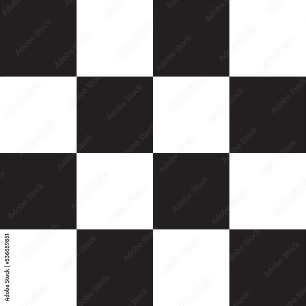 Large Checkered Black and White Seamless Pattern