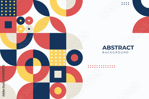 flat abstract background with geometric shapes vector design