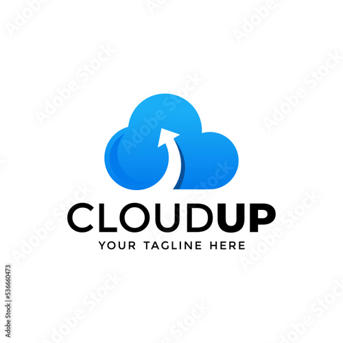 abstract cloud logo design