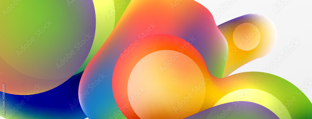 Fluid abstract background. Liquid color gradients composition. Round shapes and circle flowing design for wallpaper, banner, background or landing Fluid abstract background. Liquid color gradients composition. Round shapes and circle flowing design for wallpaper, banner, background or landing