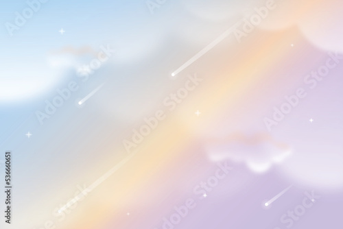 Canvas Print gradient pastel sky background vector design illustration