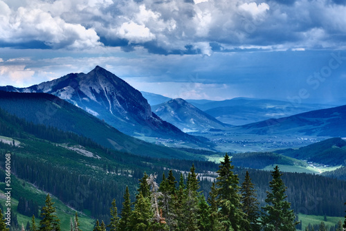 mountains and clouds