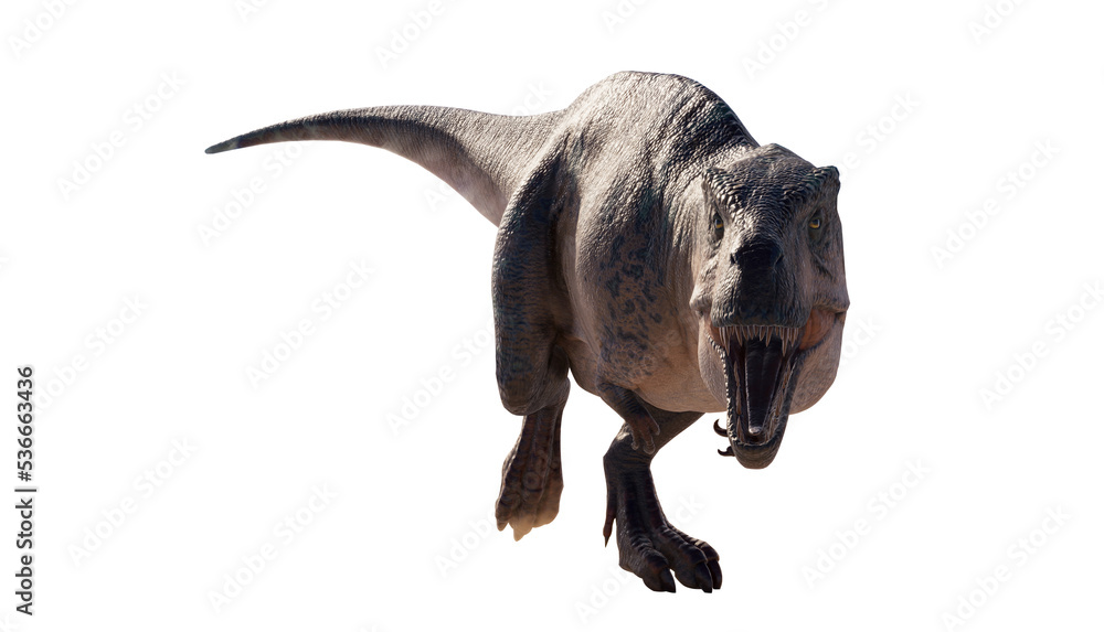 Obraz premium dinosaur king acrocanthosaurus. acrocanthosaurus dinosaur on a blank background PNG