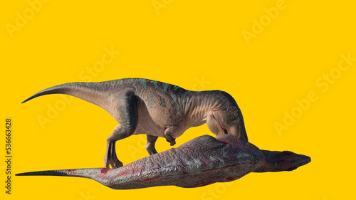 Fototapeta Naklejka Na Ścianę i Meble -  dinosaur king acrocanthosaurus.  jurassic world acrocanthosaurus