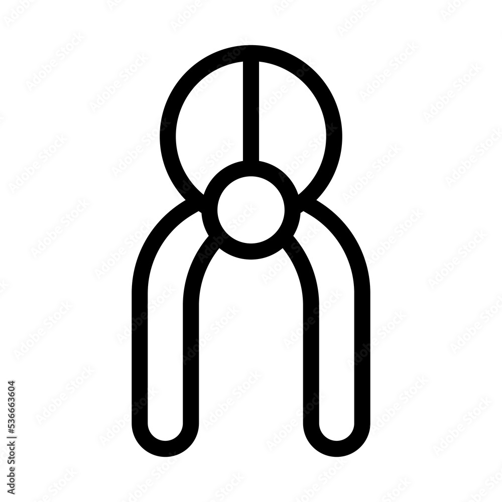 Obraz premium pliers line icon illustration vector graphic