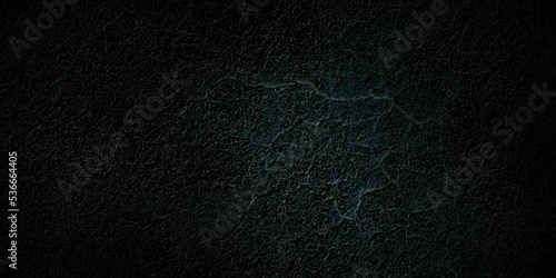 Dark black grunge textured concrete background. Panorama dark grey black slate background or texture. Vector black concrete texture. Stone wall background.	

