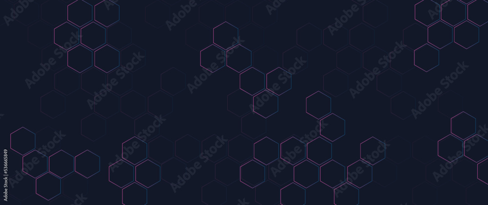 Abstract geometric hexagon pattern with LED light trim. Futuristic technology digital hi-tech concept. Vector illustration Abstract geometric hexagon pattern with LED light trim. Futuristic technology digital hi-tech concept. Vector illustration