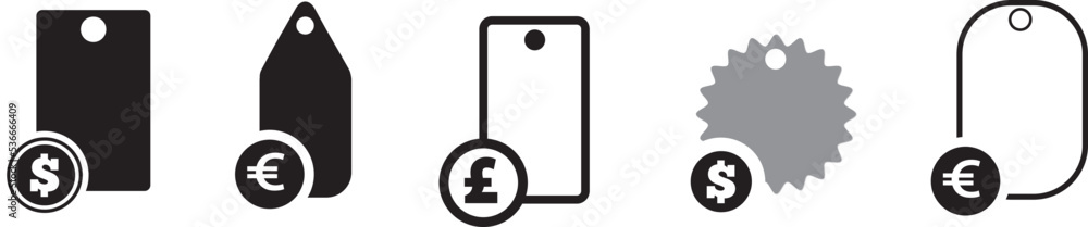 Price tag icon. Sale label icon, vector illustration