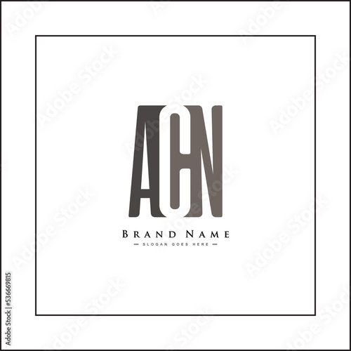 Simple Business Logo for Initial Letter ACN - Alphabet Logo