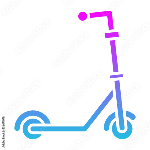 Kick Scooter Glyph Gradient Icon