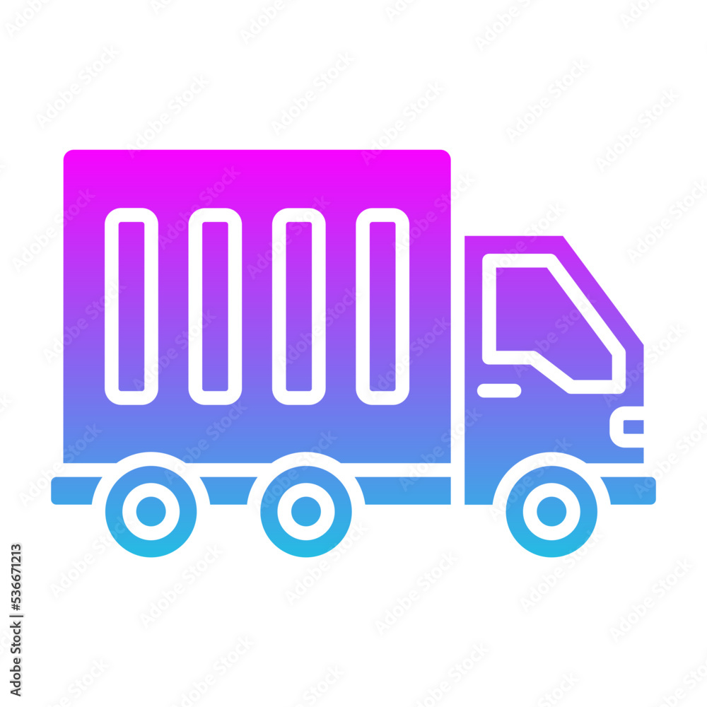 Truck Glyph Gradient Icon