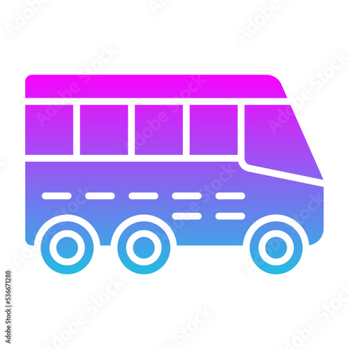 Bus Glyph Gradient Icon