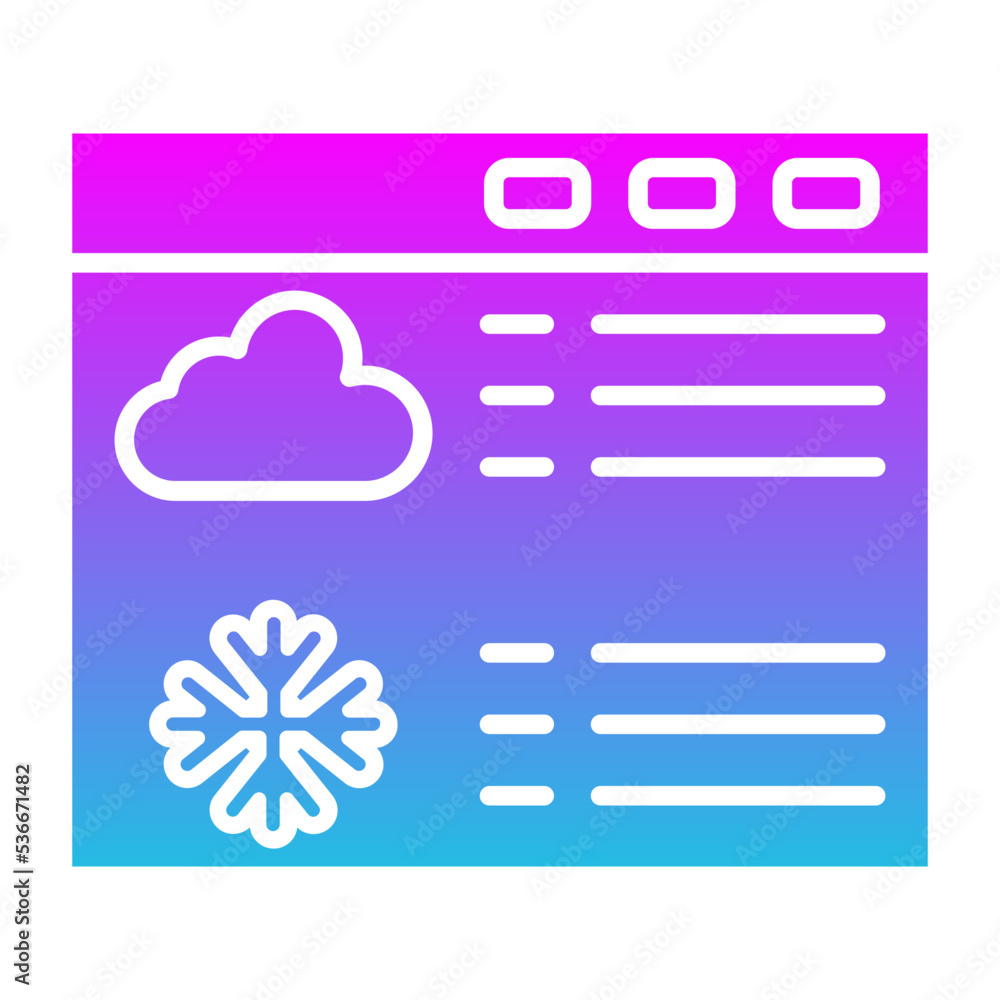 Weather News Glyph Gradient Icon Weather News Glyph Gradient Icon