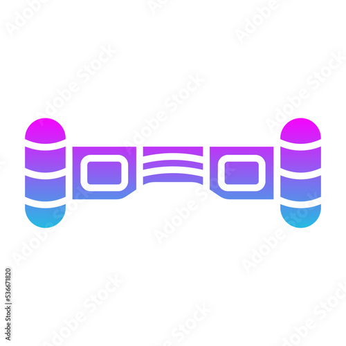 Hoverboard Glyph Gradient Icon