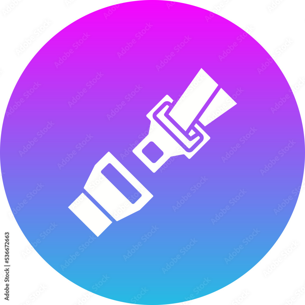 Seat Belt Gradient Circle Glyph Inverted Icon Seat Belt Gradient Circle Glyph Inverted Icon