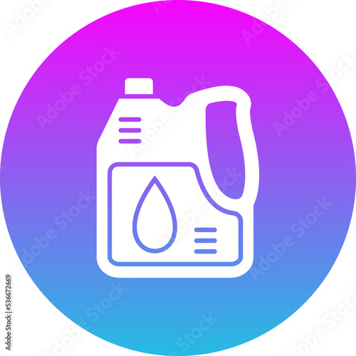 Oil Canister Gradient Circle Glyph Inverted Icon